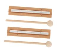 minkissy 2 Set Meditation Chimes Hand Bells for Mindfulness Yoga Prayer Classroom Use Tuned Percussion Instruments with Clear Sound Design for and Attention Training