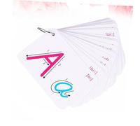minkissy 2 Sets Colorful Double-sided Abc Letter Cards Educational Learning for Preschool Literacy Portable Smooth Texture