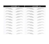 minkissy 2 Sheets/20 Pairs 6D Eyebrow Stickers - Waterproof Simulation Eyebrow Transfer Stick Makeup Supplies for Women and Girls (Black)