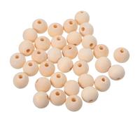 minkissy 200pcs 14mm Unfinished Wood Craft Beads with 4mm Hole DIY Craft Wood Spheres for Jewelry Making Macrame and School Projects Natural Beads for Handmade
