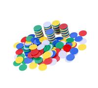 minkissy 200pcs 19mm Game Counting Chips Bingo Tokens Poker Gambling for Learning and Board Game Accessories, Solid Mixed Colors