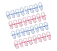 minkissy 200PCS Mini Acrylic Pacifiers for Shower Favors and Gender Reveal Decorations Table Scatter Decor for Boys and Parties Vibrant Celebration Supplies