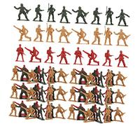 minkissy 200Pcs Miniature Army Men Model Plastic Soldiers Figures for Imaginative Projects and Room Decoration Skin Friendly Material Mixed Styles Military Accessories