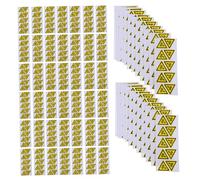 minkissy 200pcs Warning Sign Sticker Safety Machine Caution Stickers Threat Signs Danger Hand Symbol Stop Hand Gesture Yellow Pvc