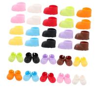 minkissy 20pairs Miniature Boots for Dolls of Plastic Shoes Doll Costume Accessories for Dress Up Lightweight and Soft Material for Creative Play