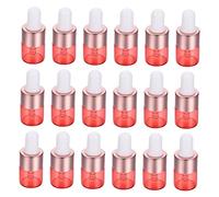 minkissy 20pcs 1ml Rose Gold Glass Dropper Bottles for Essential Oils Pipette Mini Travel Containers for Liquids Refillable Sample Vials