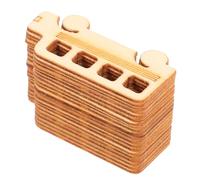 minkissy 20pcs Bus Shape Wooden Slices DIY Craft Pieces, 52mm X 23mm Unfinished Wood Cutouts for ’ Educational Art Projects and Handcraft Decoration