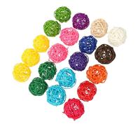 minkissy 20pcs Decorative Handicraft Rattan Balls DIY Hanging Accessories Made of Synthetic Material Strong and Not Easy to Fall Assorted Colours to Decorate The Room Or Random Color