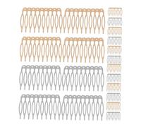 minkissy 20pcs DIY Bridal Hair Pin Kit Metal Side Combs with Teeth for Updo Bun Wedding Veil Decorative Hair Accessory for Women Beginners and Experts