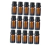 minkissy 20pcs Essential Oil Bottle Diffuser Oil Dispenser Amber Glass Dropper Portable Travel Bottles for Aromatherapy