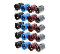 minkissy 20Pcs Guitar Amplifier Knob Set Chicken Head Potentiometer Knobs for Electric Guitars Bass Black Wine Red Gray Blue