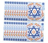 minkissy 20pcs Hanukkah Themed Disposable Cocktail Napkins Blue Star Design Festive Tableware for Jewish Celebrations and Parties