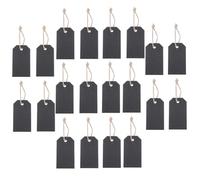 minkissy 20pcs Mini Wooden Chalkboard Hanging Tags 8x5cm with Twine, Writable Clothing Price Labels and Display Tags for Store, Wrap, and Craft Decorations