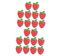 minkissy 20pcs Plush Strawberry Cat Toy Soft Chew Dolls for Cats Engaging Pet Playing Toys Adorable Fruit Design for Interactive Play and Home Decor