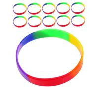 minkissy 20pcs Rainbow Silicone Wristbands for Pride Month Flexible Reusable Lgbt Bracelets for Parade and Party Decorations Comfortable Colored Bands for Cosplay and Events