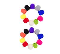 minkissy 20pcs Thick Microphone Sponge Covers Multi-colored Reusable Windshield Muff Noise Reduction Windscreen Shields for Handheld Karaoke Recording and Performance