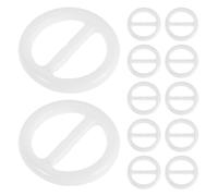 minkissy 20pcs White Resin Scarf Clips for Women, round 2.5cm Diameter Tshirt Tie Accessories, Easy to Carry Versatile Brooches for Casual Work and Everyday Wear