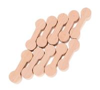 minkissy 20pcs Wooden Bone Shaped Train Track Connectors Sturdy DIY Adaptors for Train Decorative Accessories to Build Stable Railway Scenes for Play and Parties