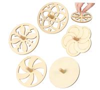 minkissy 20pcs Wooden Gyroscopes for Unfinished Blanks for DIY Crafting for Creative Play and Outdoor Activities Enhance Fine Motor Skills and Hand Eye Coordination Random Color