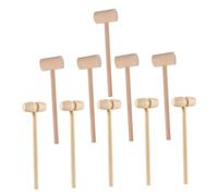 minkissy 20Pcs Wooden Mallet Set for Premium Smooth Wood Seafood Hammer for Cracking Crab Lobster Shells Multi Functional DIY Craft Hammer Lightweight and Portable Tool