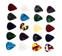 minkissy 20pcs Xylonite Guitar Finger Picks Durable and Aesthetic Thumb Picks for Electric and Acoustic Guitars Lightweight and Portable for Guitarists Random Colors with Random Color