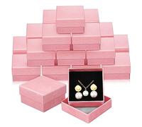minkissy 24 Pcs Jewelry Box Organizer Cardboard Ring Boxes with Sealed Dustproof Design Smooth Edges Protective Necklace and Womens Ring Storage for Wedding and Engagement Gifts