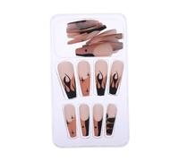 minkissy 24pcs Kiss French Nails French Tip False Nails Wearable Detachable Christmas Birthday