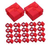 minkissy 24pcs Red Decorative Jewelry Boxes Lids Elegant Butterfly Bow Design for Earrings Jewelry for Anniversaries Birthdays Celebrations for Couples and Boys and Girls
