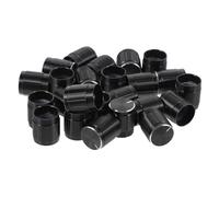 minkissy 24Pcs Rotary Control Knobs Aluminum Alloy Volume Potentiometer Caps Black Durable Wear Resistant Replacement for Audio Devices