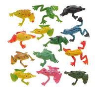 minkissy 24pcs Small Frogs Figurines Realistic Frogs Model Decoration Miniature Ornaments for Home Office Desktop Cake Decor Creative Animal Statues