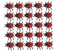 minkissy 25 PCS PVC Simulation Ladybug Tricky Realistic Small Insect Props for Halloween April Fool Day Plastic Educational Prank Decorations