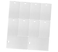 minkissy 25pcs Polished Mirror Finish Rectangle Stamping Blanks Stainless Steel Pendants for DIY Keychain Bracelet Necklace Jewelry Crafting