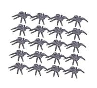 minkissy 25pcs Realistic Flocked Spiders Halloween Decorations Spooky Indoor Outdoor Haunted House Props Lightweight Artificial Tarantulas for Party Home Festive Atmosphere