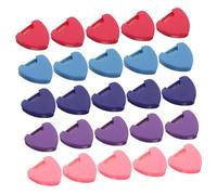 minkissy 25pcs Triangular Guitar Pick Holder Case Portable Mini Plectrum Organizer for Banjo Bass Ukulele with Picks Compact Lightweight Travel Friendly Guitar Plectrum Storage