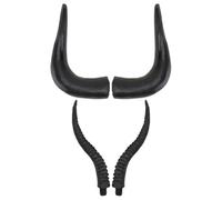 minkissy 2pairs Diy Plastic Ox Antelope Horn Headbands for Halloween Costume Antelope Horns Realistic Material for and Photo Props
