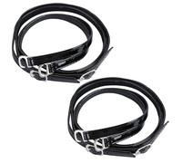 minkissy 2pairs Elastic Shoe Laces Black Heel Stoppers Ankle Straps for Women Heel Band Fixing