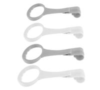 minkissy 2Pairs Portable Pull Rings Crib Safety Rings for Walking Exercise Lightweight Crib Grab Rings for Motor Skill Development Grey White