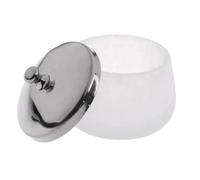 minkissy 2pc Round Crystal Nail Varnish Washing Cup Stainless Steel Lid for Manicure Supplies Nail Art Cleaning Suitable for Home and Salon Use