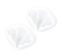 minkissy 2pcs 3D Croissant Silicone Molds for Baking and Candle Making, Non-Stick Mini Fondant and Dessert Moulds for DIY Cake Decoration and Crafting