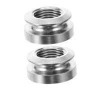 minkissy 2pcs Acoustic Guitar Pickup Endpin Caps with M9 Threads, Silver Tail Pin Strap Button Covers Compatible with 6.35mm Jack for Guitar Accessories