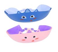 minkissy 2pcs Adjustable Boy Girl's Shampoo Cap Cute Cartoon Animal Hair Washing Shield for Toddlers Pink Dragon Bath Shower Cap