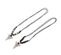 minkissy 2pcs Adjustable Faux Necklace Retro Rope Cord Choker for Men Women Tribal Boho Beach Surfer Jewelry Versatile Ocean Party Accessory in Beige and Brown