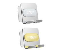 minkissy 2pcs Adjustable Multi-angle Mobile Phone Stand with Aluminium Alloy and Silicone Material, Wall-mounted Cell Phone Holder as Gift for Family or Colleagues