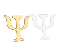 minkissy 2Pcs Alphabet Brooch Unique Psychology Symbol Pins for Women Fashion Jewelry for Prom Casual Occasions Decorative Lapel Pins for Clothing Bags