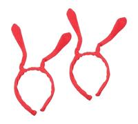 minkissy 2pcs Antenna Headband Ant Masquerade Halloween Hair Hoops Head Bopper Party Favors Costume Bee Butterfly Animal Hair Band Tentacle Hair Hoop for Women Child Red