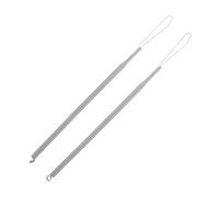 minkissy 2pcs Automatic Door Self-Closing Spring Closers with Hooks, Heavy Duty 1.5 * 12 * 450mm Steel Tension Springs for 70-80cm Wide Gates, Suitable for Screen, Garage and Garden Doors