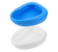 minkissy 2pcs Bedpans for Elderly Women Portable Plastic Bedpan with Reinforced Bottom Smooth Surface for Hospital Use and Travel