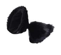 minkissy 2pcs Black Fox Ear Hair Clips Lightweight Cosplay Party Hairpin for Masquerade Photo Props Comfortable Hair Accessory for Birthday Festivals