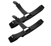minkissy 2pcs Black Punk Garters Adjustable Thigh Leg Belts Decorative Leather Woman Garter Rings for Suspender Tights Goth Style