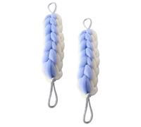 minkissy 2pcs Body Exfoliator Scrub Shower Loofah Long Handled Brush Bathing Back Scrubber